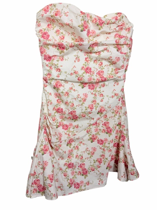 House of Cb JASMINE Rose Print Draped Corset Dress - Picture 6 of 13